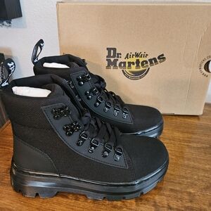Dr. Martens Black Canvas Womens Boots. Size 6